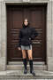 Women's Stand Collar Belted Cashmere Short Coat - 2