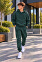 Boys' Oversize Hooded Rubberized Tracksuit Set