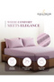 210TC Cotton Satin Single Strpies Bed Sheet Set 2PC | Soft Breathable Satin Flat Sheet 180x260 cm | 1 pillowcase 50x75 cm | OEKO-TEX & ECAS Certified - 2