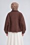 Goose down snap coat dark burgundy - 4