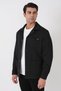 Comfort Fit Flexible Cotton Black Shirt Jacket with Pocket C 755 - 4