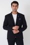 Slim Fit Pocket Pocket Flexible Tencel Fabric Navy Blue Jacket C 751 - 3