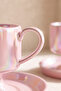 Pink Porcelain 6-Person Coffee Cup Set - 6