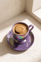 Plum Porcelain Coffee Cup Set for 2 People - 4