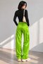 Manifest Women's Satin Pants Cargo Detail - 4
