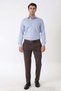 Slim Fit 100% Cotton Striped Blue Shirt Gk 764 - 2