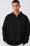 Men's Oversize Polo Collar V-Neck Sweatshirt