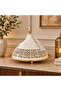 Metal Tajine with Decorative Lid Cream & Gold - 30×20cm - 4