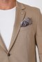 Comfort Fit Double Slit Pocket Metal Button Dark Beige Blazer Jacket C 734 - 7