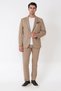 Comfort Fit Double Slit Pocket Metal Button Dark Beige Blazer Jacket C 734 - 4