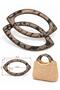 Mink Color Brown Patterned Acrylic Look Bag Handle Kayak Model