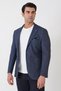 Slim Fit Double Slit Pocket Woolen Navy Blue Jacket C 752 - 4