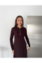 Women's Long Sleeve Zippered Flared Maxi Modal Dress - 3