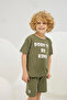 8842 Men's Printed Shorts Set