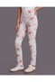 Senior Girls White Printed Leggings