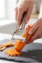 Stainless Steel Julienne Peeler – Multi-Purpose Vegetable and Fruit Peeler |   Cucumber Pumpkin Carrot Apple Peeler - 2