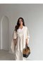 Tied-Front Cape Knitwear Set - Luxurious Two-Piece Combination - 2