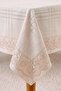 Cream Linen Effect Stain-Resistant Tablecloth 150X220 cm - 4