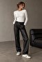 Carry Shiny Faux Leather Trousers