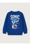 Character Printed Navy Blue Boy's Suit - Sonic - 3