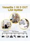 Gigabit Ethernet Rj45 1 in 3 Out Network Splitter Usb-C 5V Power Supported 100m Transmission 300 Ma Wired Connection |   4513 - 6