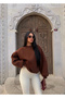 Brown Sleeve Piece Shardonlu Sweatshirt - 2