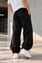 Star Printed Adjustable Leg Baggy Premium Loose Men's Sweatpants That Can Be Worn in All Seasons - 4