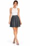 Woman's Black Pleated Mini Skirt