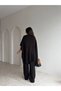 Tied-Front Cape Knitwear Set - Luxurious Two-Piece Combination - 2