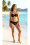 Women's Black Stone Embroidered Lined Plus Size Bikini Set Hzl25S-Lc02 - 2