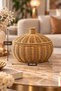 Wicker Rattan Decorative Basket with Lid – Organizer and Presentation Basket Small Size 24X17 cm - 3