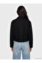 Two Mt Shop Quality Lcw Vision Black Cashmere Plain Comfortable & Relax Women's Shirt Jacket - 5