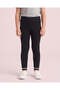 Girls Black Cable Knit Leggings