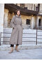Inflatable Overcoat with Zipper and Stitching Detail 40502 Mink - 3