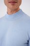 Slim Fit Ribbed Plain Blue Wool Half Fisherman Knitwear Sweater Tr 899 - 7