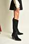 Z996008502 Black Suede Thick Heeled Cowboy Model Women's Boots - 4