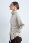 Women's Knitwear High Collar Buttoned Belted Cardigan Long Sleeve Relaxed Fit Knit Cardigan - Stone - 3