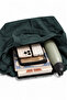 Canvas University and School Bag with Zipper, Thermos Compartment, Pen Holder, Large Size Shoulder Bag - 4