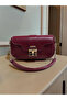 Women's Hand & Shoulder Bag A4S4M2 Claret Red - 4
