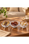 Glass 3-Section Candy Bowl - 30×10cm - 4