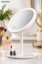 Led Lighted Makeup Mirror – Touchscreen Desktop Round Mirror 360 °   Adjustable Makeup and Skincare Mirror - 2