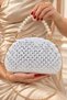 Oyster Pearl Stone Evening Dress Bag Evening Dress Bag Handbag Wedding Engagement Pearl Handle and Chain - 3