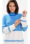 Oversize Knitwear Striped Women's Sweater - 5