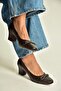 Z820851009 Brown Thick Heeled Women's Shoes - 3