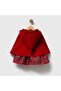 Knitted Poncho and Dress Plaid Patterned Baby Girl Set - 8