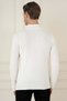 Slim Fit Ribbed Plain Ecru Wool Half Fisherman Knitwear Sweater Tr 899 - 4