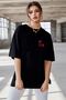 Floral Camera Printed Oversize T-Shirt Garalio