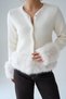 Fur Detailed Buttoned Women's Cardigan - 2