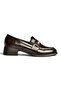 Z820106460 Brown Rustic Thick Heeled Loafer Shoes - 5