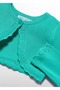 Baby Girl Thin Spring Mercerized Bolero Green - 3